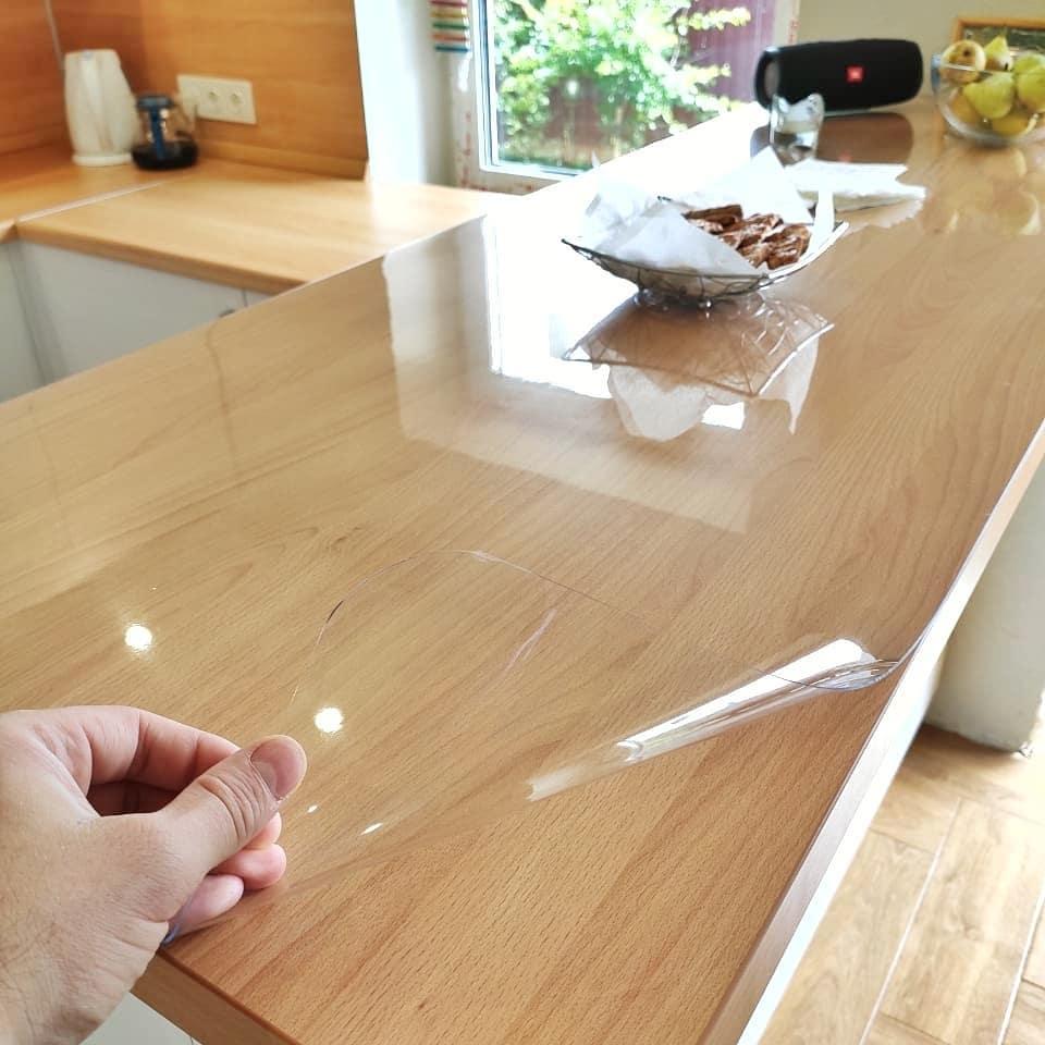 60 на 85 см Мягкое стекло 1,5 мм силиконовая прозрачная скатерть на стол, ПВХ - фото 5 - id-p1297119833