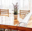 70 на 85 см М'яке скло 1,5 мм силіконова прозора скатертина на стіл, ПВХ, фото 4