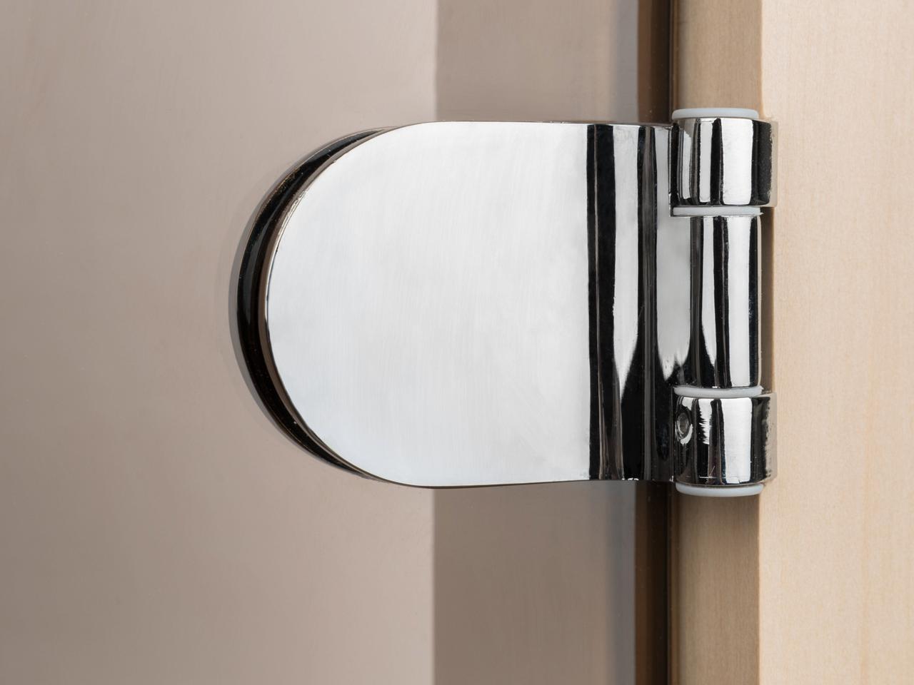 Стеклянная дверь для бани и сауны GREUS Classic прозрачная бронза 70/200 усиленная (3 петли) липа - фото 4 - id-p1297138846