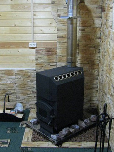 Трубная дровяная варочная печь ТОП-200 с чугунной дверцей - фото 9 - id-p6794801