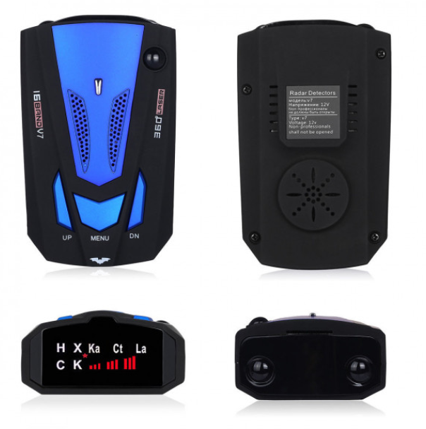 Антирадар светодиодный GRB Radar Detector дисплей 16 BAND V7 360 градусов - фото 1 - id-p1297162820