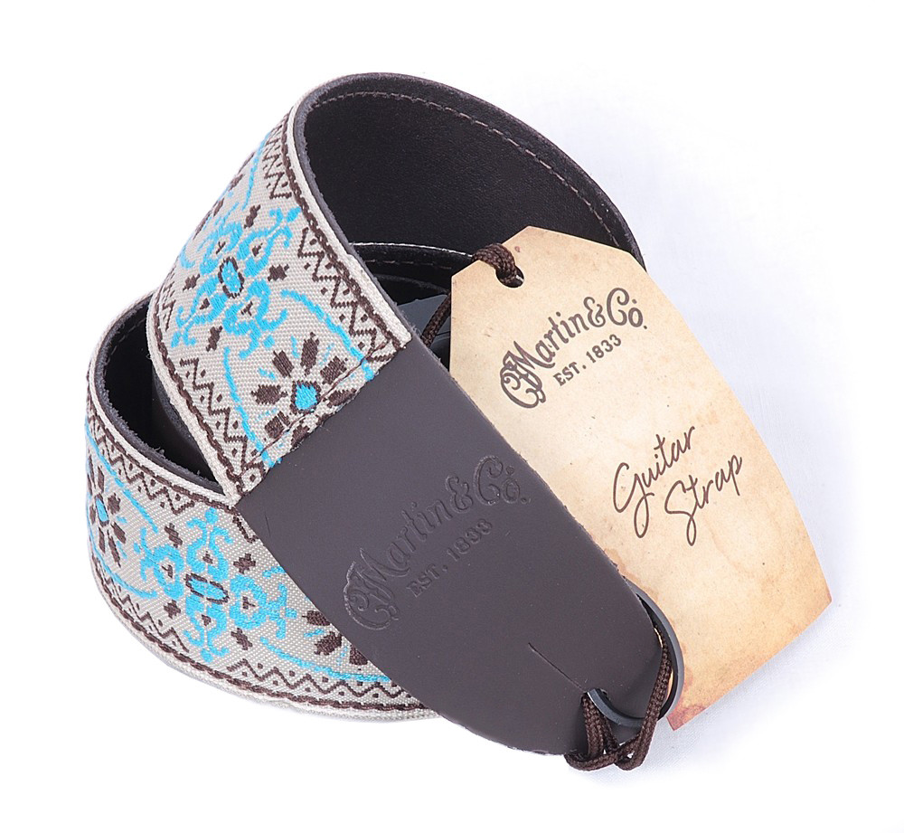 Гітарний ремінь MARTIN RETRO WOVEN STRAP - BLUE, фото 1