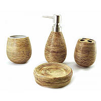 Набір для ванної керамічний (23х27,5х9 см) коричневий