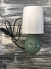 Настільна лампа керамічна Е14, H-25 см, зелена з абажуром, фото 4