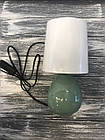 Настільна лампа керамічна Е14, H-25 см, зелена з абажуром, фото 5