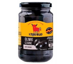 Маслини чорні без кісточки середнього калібру El Toro Rojo, 340 г Польща, у банці чорні оливки