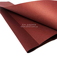 Кольоровий флористичний папір, бордовий (60*60 см)