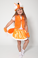 Карнавальний костюм для дівчинки атлас плюс хутро Лисиця (лисичка)
