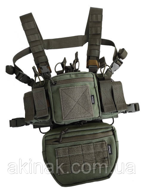 Нагрудник тактичний Akinak ремінно плечова система D3 Chest rig з напашником
