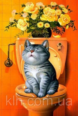 Алмазна вишивка на підрамнику Слухняне кошеня 20 х 30 см (арт. TN423), фото 1