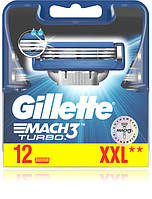 Gillette mach 3 turbo 12 шт жилет картридж мак 3 турбо 12 шт