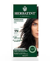Herbatint, Перманентная краска-гель для волос, 1N, черный