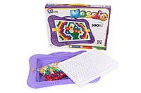 Іграшка Мозаїка ТехноК 4722 пенал валіза 5 кольорів 300 фішок шестикутники гра дитяча розвиваюча для дітей
