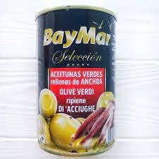 Оливки зелені фаршировані анчоусами Bay Mar, 350 г (Іспанія), фото 1
