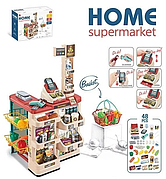 Дитячий ігровий Супермаркет Магазин 668-84 з кошиком для продуктів, 48 предметів, у коробці
