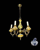 Антикварная бронзовая фарфоровая хрустальная винтажная люстра светильник антикварная мебель антиквариат Киев