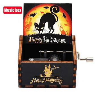 Музична шкатулка дерев'яна з тематичною мелодією Halloween