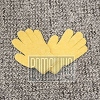 Демисезонные детские 2-5 лет теплые вязаные однослойные плотные перчатки для девочки детей 7097 Желтый