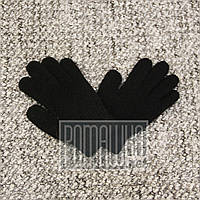 Демисезонные детские 2-5 лет теплые вязаные однослойные плотные перчатки для мальчика детей 7097 Черный
