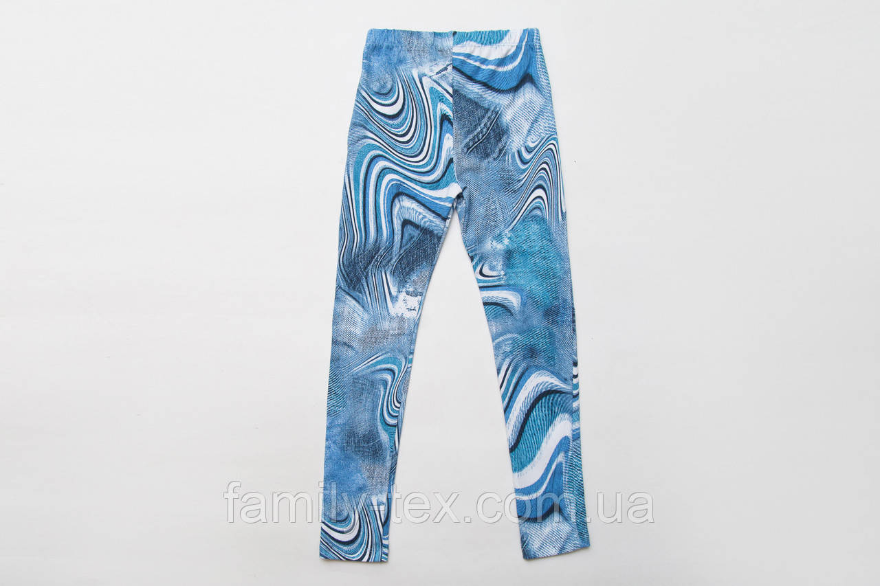 Лосини трикотажні для дівчинки, SmileTime Ragged, блакитні, фото 1