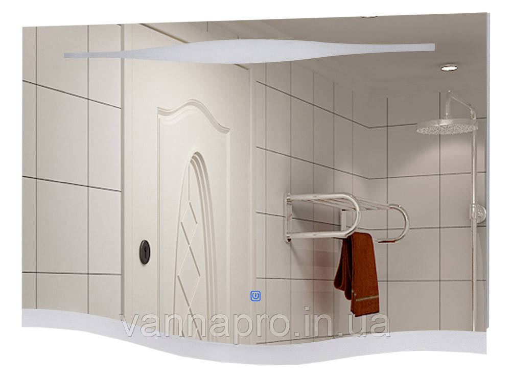 Дзеркало ЮВВІС у ванну кімнату 100 см МОДЕНА з сенсорною кнопкою