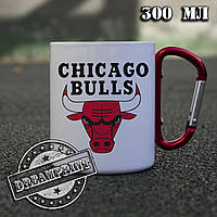 Кружка CHICAGO BULLS металлическая с карабином 300 мл