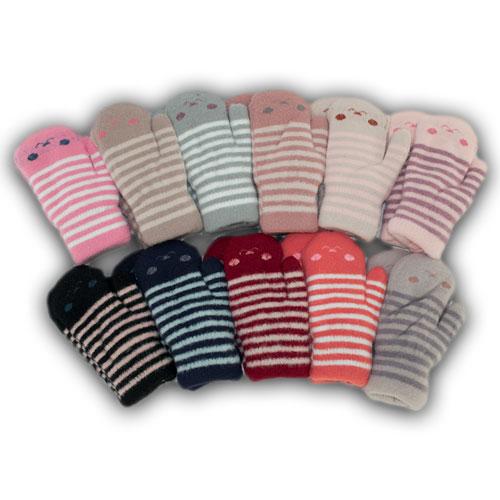 ОПТ Рукавиці утеплені, р. 13 (2-3 роки), виробник Китай (6 шт./набір), фото 1