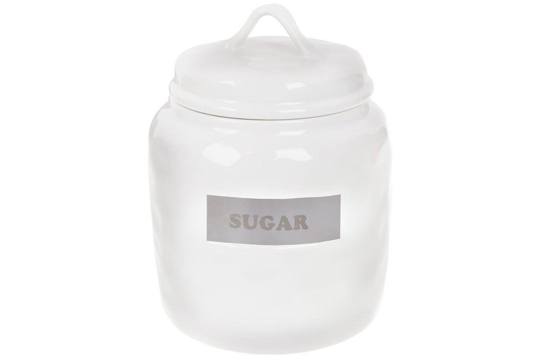 Банка керамічна Sugar, 1,5л, колір - білий ТОВАР ВІД ВИРОБНИКА Розпродаж!