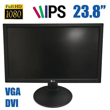 LG 24MB35PM / 23.8" (1920x1080), 16:9, AH-IPS WLED / DVI, VGA / вбудовані колонки / проф. нога, фото 2