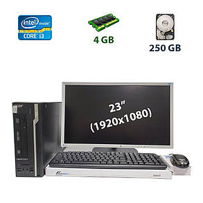 Комплект Acer X2632G SFF/Intel Core i3-4130 (2 (4) ядра по 3.40 GHz) / 4 GB DDR3 / 250 GB HDD + Eizo, фото 2