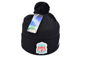 Шапка з помпоном Flexfit FC Liverpool 53-57 см Чорна (F-0918-143), фото 1