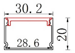 Чорний накладний світлодіодний профіль із чорним розсіювачем ЛП-20АВ (за 1 м) Код.59786, фото 3