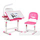 Дитяча парта зі стільчиком FunDesk Cantare Pink + настільна світлодіодна лампа FunDesk L1, фото 6
