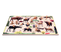 Рамка-вкладиш Мешканці лісів Т630 Komarovtoys 50х30 см, фото 4
