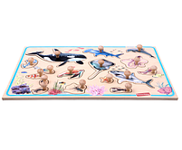 Рамка вкладиш Підводний світ Т633 Komarovtoys 50х30 см, фото 4