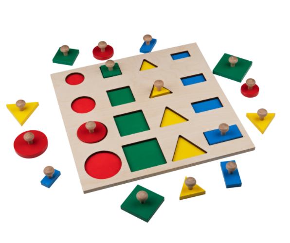 Рамка вкладка Монтессорі А380 Komarovtoys 33,5х33,5 см
