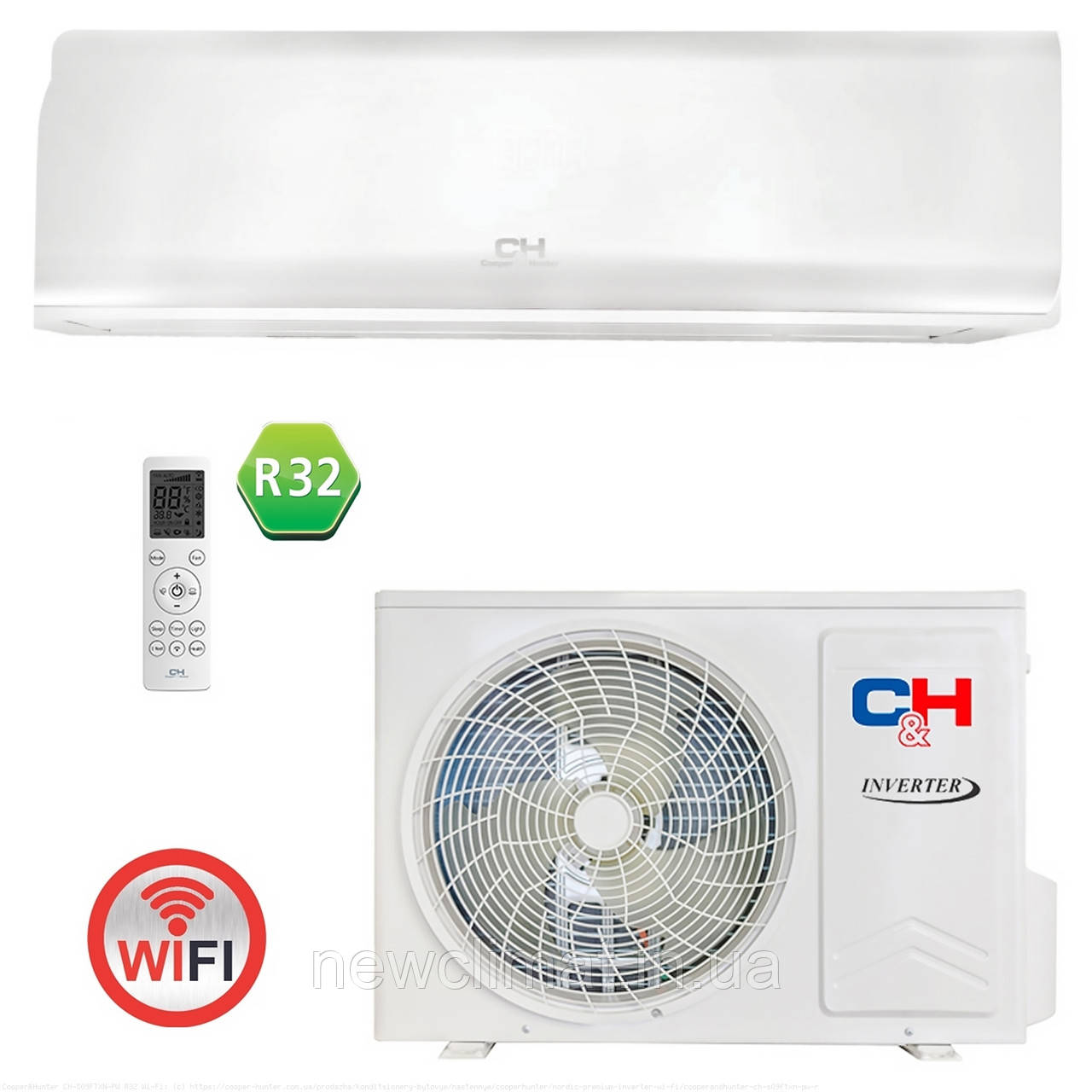 Кондиціонер Cooper&Hunter CH-S24FTXN-PW R32 Wi-Fi до 70 м2