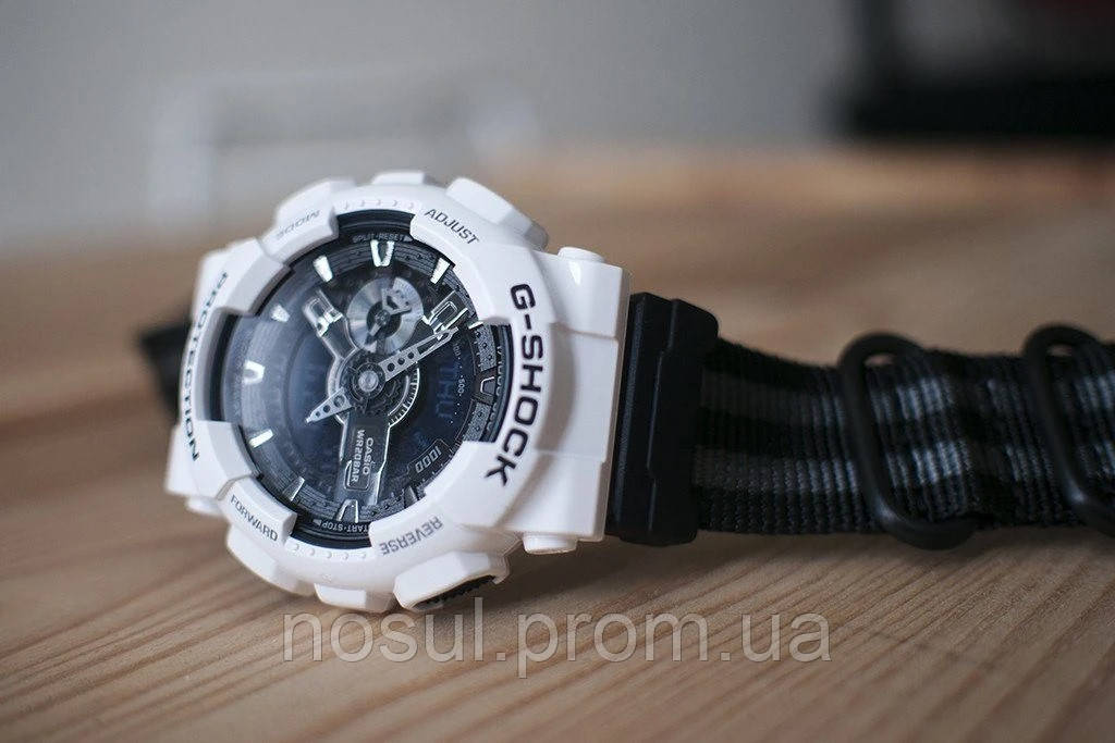 NATO Zulu ремешок для часов Casio G-Shock #6 (черный с серыми полосками цвет) нейлон + держатели Nylon Canvas - фото 5 - id-p1297535285
