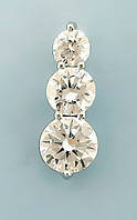 Кулон XР. Родій. Камені: білий циркон. Діаметр кулона: 1,5 см.