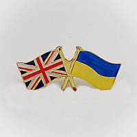 Значок на пиджак Флаг Украина Англия