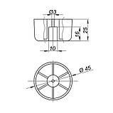 Опора пластмасова пластикова під шуруп ф30, фото 3