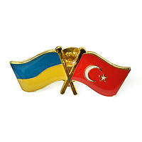 Значок два флага Украина-Турция