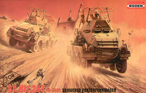 Пластикова модель 1/72 Roden 708 Німецкий бронеавтомобіль German Sd.Kfz.263 Schwerer Panzerfunkenwagen, фото 1