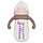Пляшечка "Їжачок" із силіконовими ручками (260 мл.) (рожевий), фото 3