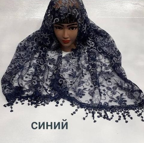 Шарф ажурний церковний, весільний гіпюр Діамант., фото 1