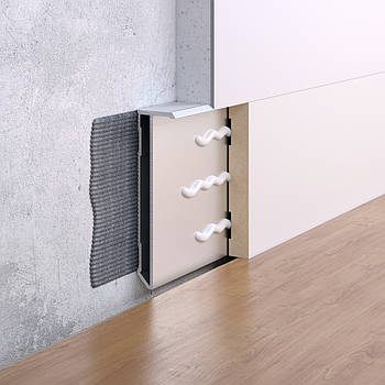 Плінтус прихованого монтажу FSPRO S958 алюмінієвий 2,5 м Анодований (F1.S958A)