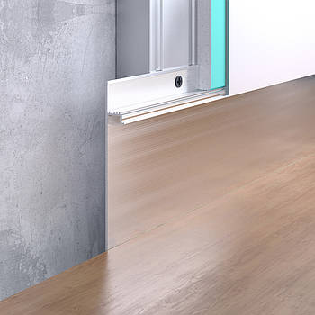 Плінтус прихованого монтажу FSPRO 100 мм алюмінієвий під LED-стрічку 2,5 м Без покриття (F1.100L8)