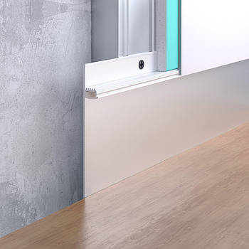 Плінтус прихованого монтажу FSPRO 100 мм алюмінієвий під LED-стрічку 2,5 м Анодований (F1.100L8A)