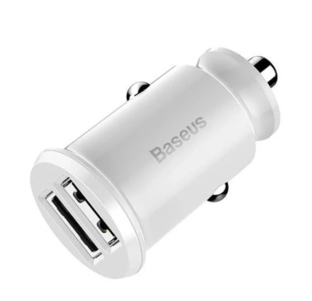 Автомобільний зарядний пристрій Baseus Grain 2USB 3.1A White (CCALL-ML02)