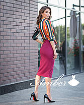 Костюмчик блуза в смужку та спідниця з розрізом, фото 5